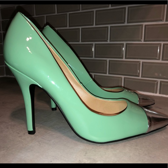 Mark Fisher mint green stilettos - Picture 2 of 6